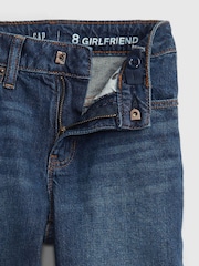 Gap Dark Wash Blue Mid Rise Stretch Girlfriend Jeans (4-16yrs) - Image 10 of 11