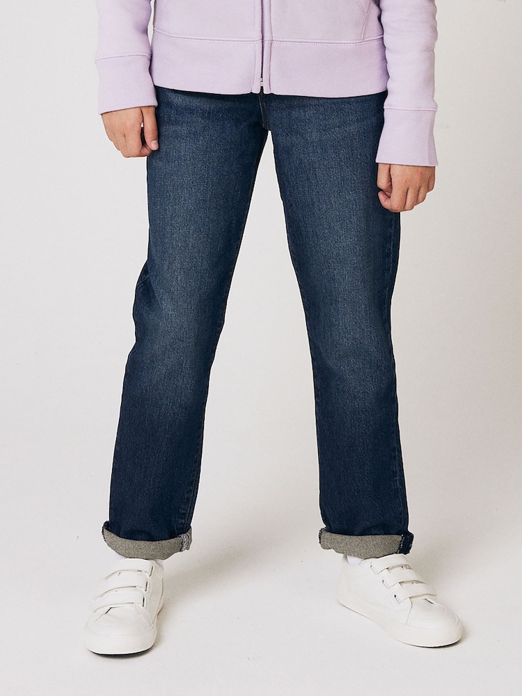 Gap Dark Wash Blue Mid Rise Stretch Girlfriend Jeans (4-16yrs) - Image 2 of 11
