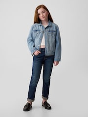 Gap Dark Wash Blue Mid Rise Stretch Girlfriend Jeans (4-16yrs) - Image 6 of 11