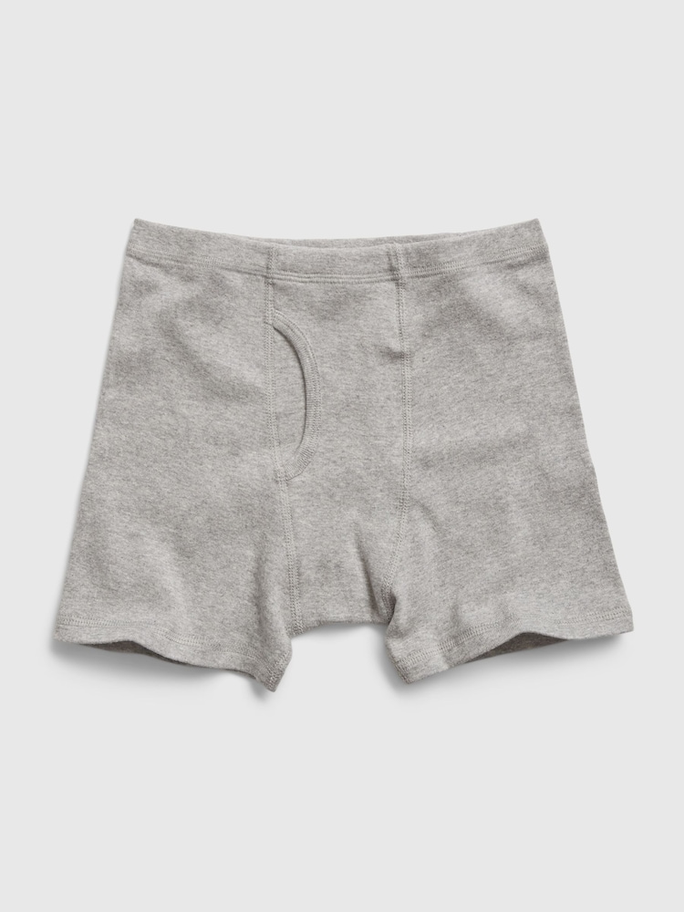 Gap Grey/White Kids Organic Cotton 4 Pack Boxer Briefs (4-13yrs) - Image 2 of 2