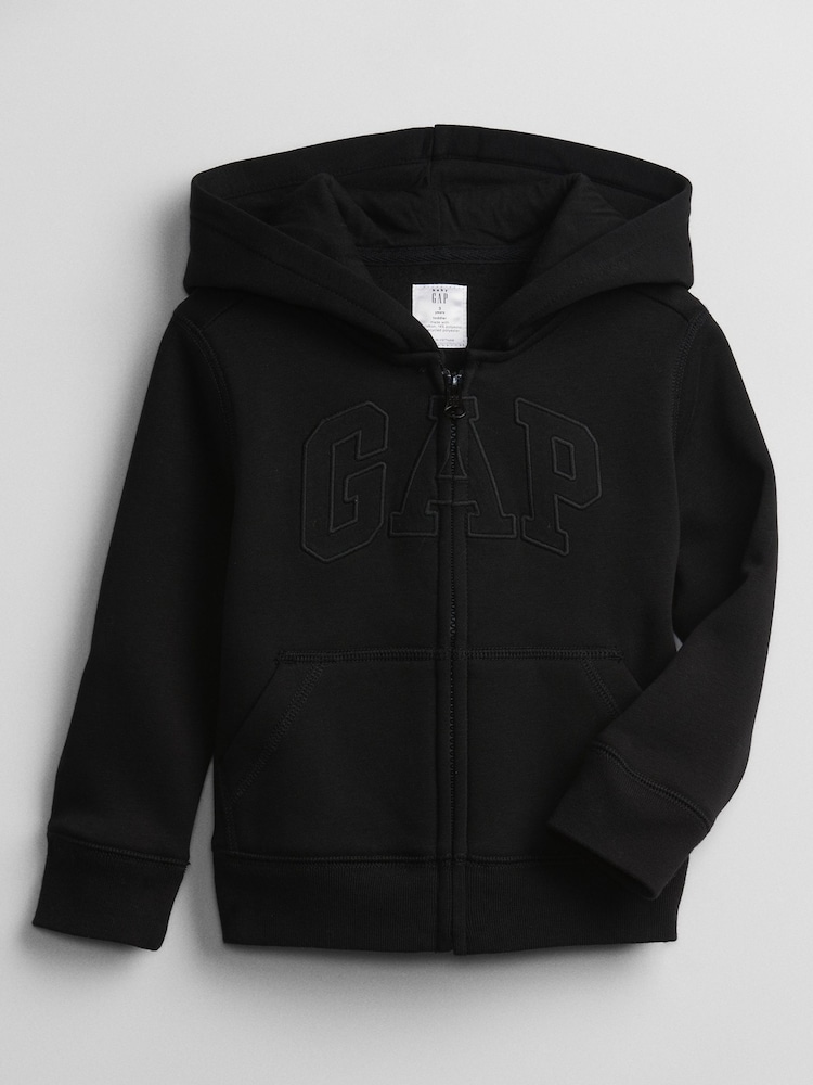 Gap Black Zip Up Logo Zip Up Hoodie (6mths-5yrs) - Image 1 of 1