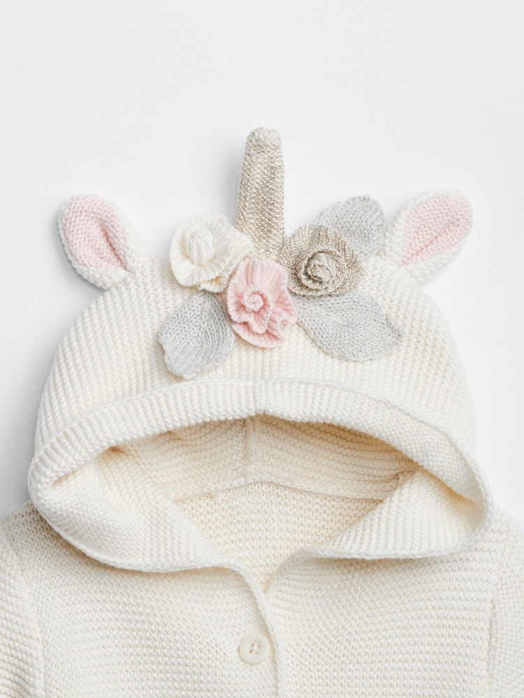 Gap Cream Baby Brannan Unicorn Cardigan (Newborn - 24mths) - Image 3 of 3