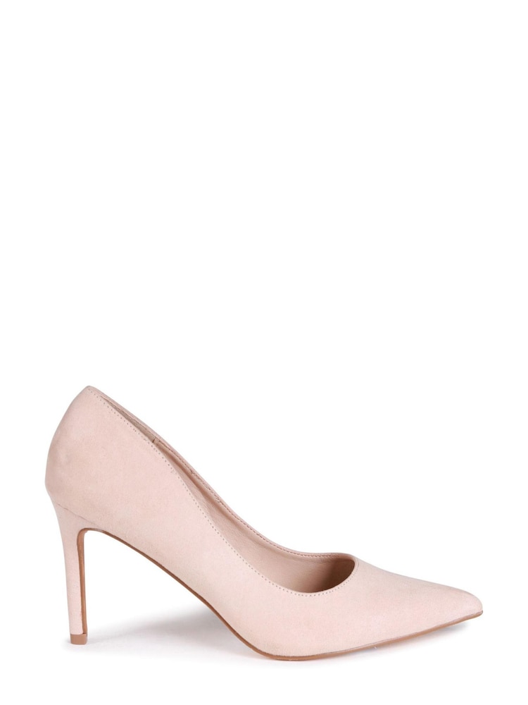 Nude/Velourslederimitat - Linzi Overjoyed Pumps mit Stiletto-Absatz und spitzer Zehenpartie - Bild 2 von 4 Nude/Velourslederimitat - Linzi Overjoyed Pumps mit Stiletto-Absatz und spitzer Zehenpartie - Bild 2 von 4