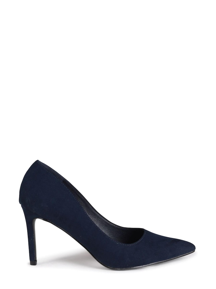 Marine/Velourslederimitat - Linzi Overjoyed Pumps mit Stiletto-Absatz und spitzer Zehenpartie - Bild 2 von 4 Marine/Velourslederimitat - Linzi Overjoyed Pumps mit Stiletto-Absatz und spitzer Zehenpartie - Bild 2 von 4
