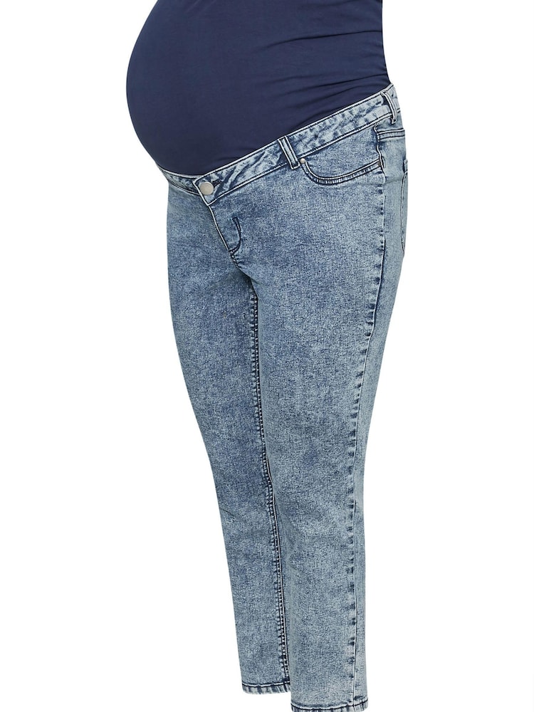 Yours Curve Blue Maternity Mom Jean - Image 4 of 4