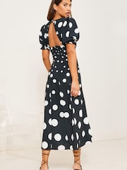 Lipsy Monochrome Empire Midi Dress - Image 2 of 4