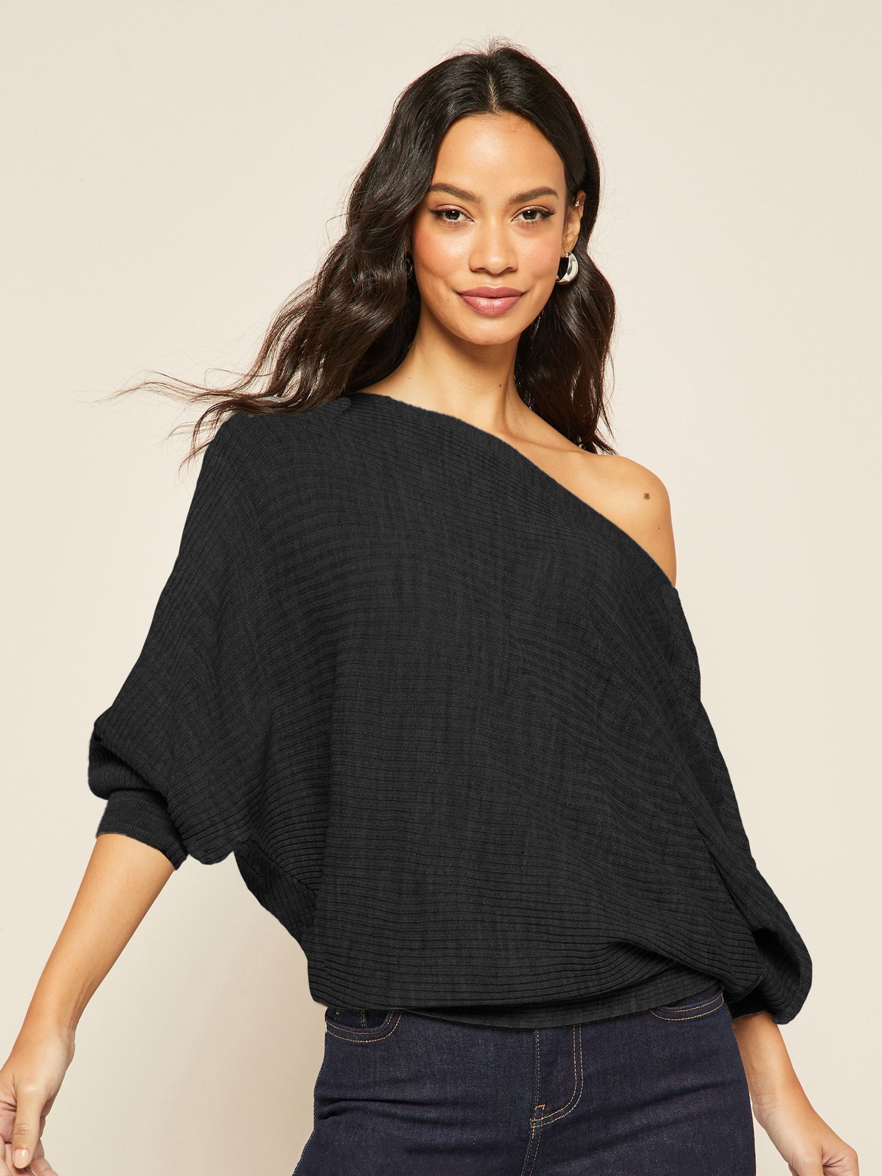 Batwing jumper knitwear top