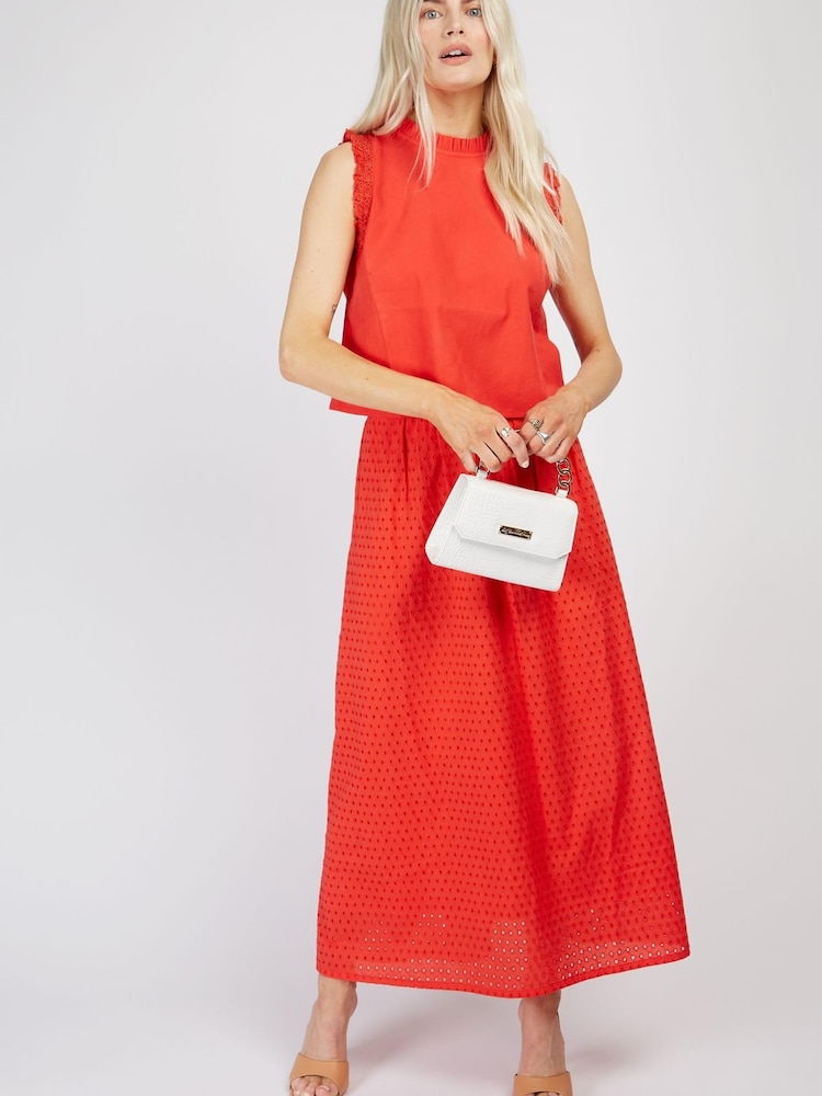 Little Mistress Red Frill Top - Image 5 of 5