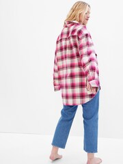 Gap Pink and White Long Sleeve Flannel Shirt - Image 2 of 5