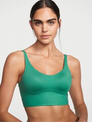 Victoria's Secret Gem Green Medium Impact Strappy Back Sports Bra - Image 1 of 4