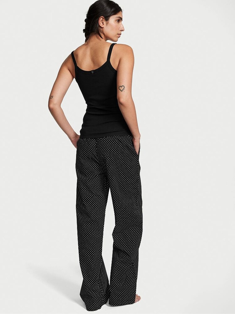 Victoria's Secret Black White Dots Cotton Long Pyjamas - Image 2 of 4