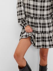 Gap Black Plaid Tiered Mini Dress - Image 5 of 5