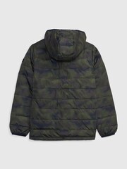 Gap Green Camo Resistant Recycled Lightweight Puffer Jacket - Image 2 of 2