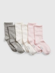 Gap Pink Kids 3 Pack Crew Socks - Image 1 of 2