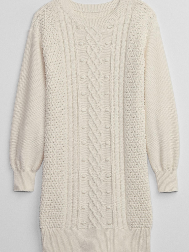 Gap Cream Cable-Knit Jumper Dress - Image 1 of 2 Gap Cream Cable-Knit Jumper Dress - Image 1 of 2