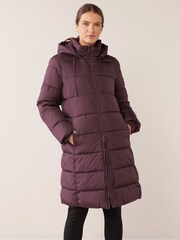 Gap Purple Long Puffer Coat - Image 1 of 5