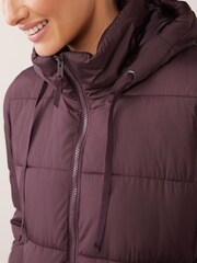 Gap Purple Long Puffer Coat - Image 3 of 5