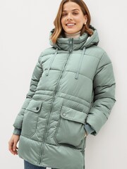 Gap Green Puffer Coat - Image 1 of 5