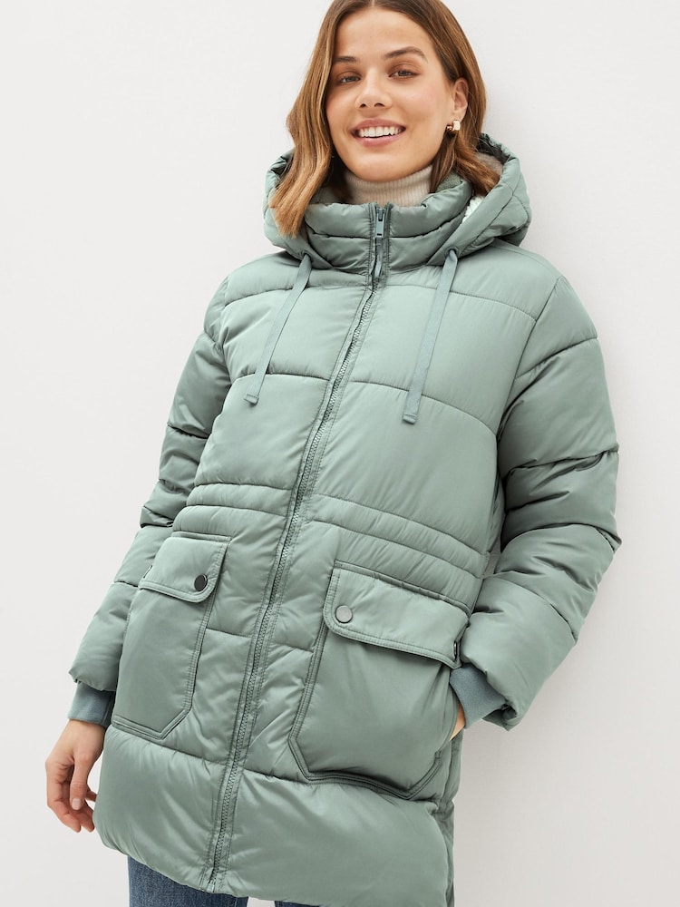 Gap Green Puffer Coat - Image 1 of 5