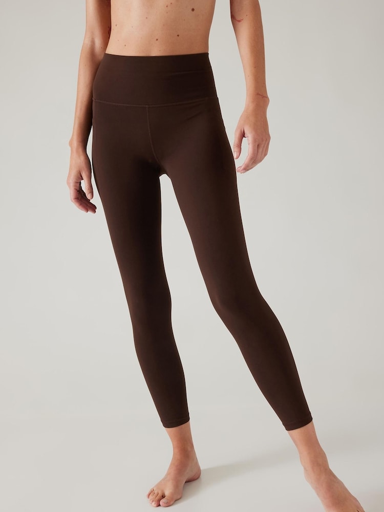 Athleta Brown Salutation Stash 7/8 Leggings - Image 1 of 5