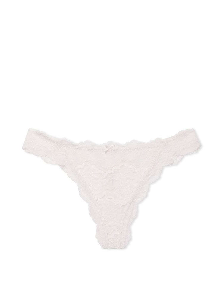 Victoria's Secret Coconut White Lace Thong Knickers - Image 3 of 3