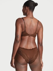 Victoria's Secret Dark Roast Brown Lace Trim Cheekini Knickers - Image 2 of 3