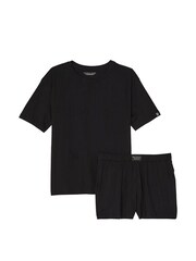 Victoria's Secret Black Cotton Short Pyjama Set - Image 3 of 4