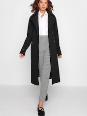 Long Tall Sally Black Double Breasted Winter Trench Coat - Image 2 of 4