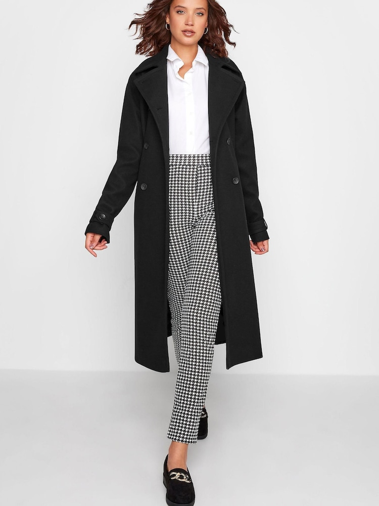 Long Tall Sally Black Double Breasted Winter Trench Coat - Image 2 of 4 Long Tall Sally Black Double Breasted Winter Trench Coat - Image 2 of 4