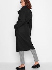 Long Tall Sally Black Double Breasted Winter Trench Coat - Image 3 of 4