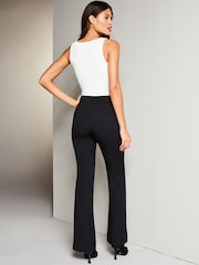 Lipsy Black Smart Bootleg Kick Flare Trousers - Image 2 of 4