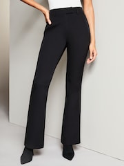 Lipsy Black Petite Smart Bootleg Kick Flare Trousers - Image 1 of 4