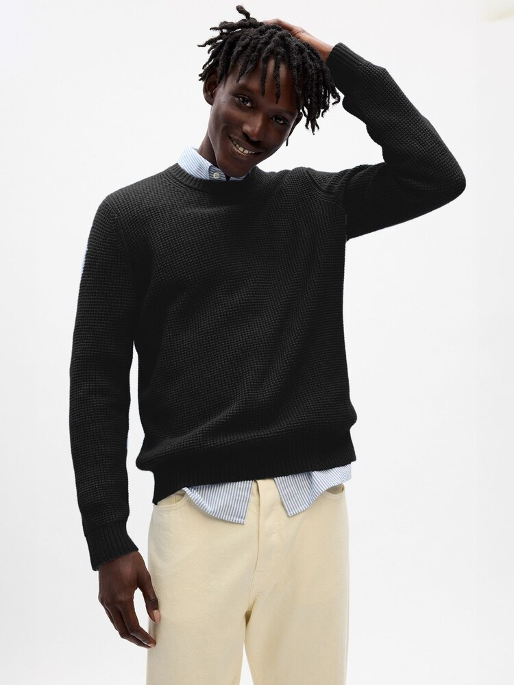 Gap Black Soft Crew Neck Jumper - Image 2 of 2 Gap Black Soft Crew Neck Jumper - Image 2 of 2