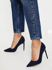 Lipsy Navy Blue Regular Fit Comfort High Heel Court Shoes - Image 1 of 5