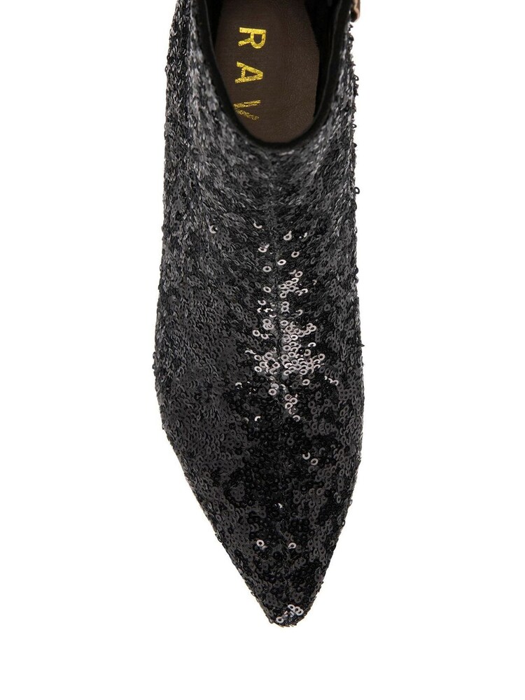 Schwarz Pailletten - Ravel Stiefeletten mit Reißverschluss und Stiletto-Absatz - Bild 4 von 4 Schwarz Pailletten - Ravel Stiefeletten mit Reißverschluss und Stiletto-Absatz - Bild 4 von 4