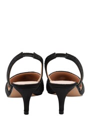 Ravel Black Satin Kitten-Heel Slingback Shoes - Image 3 of 4