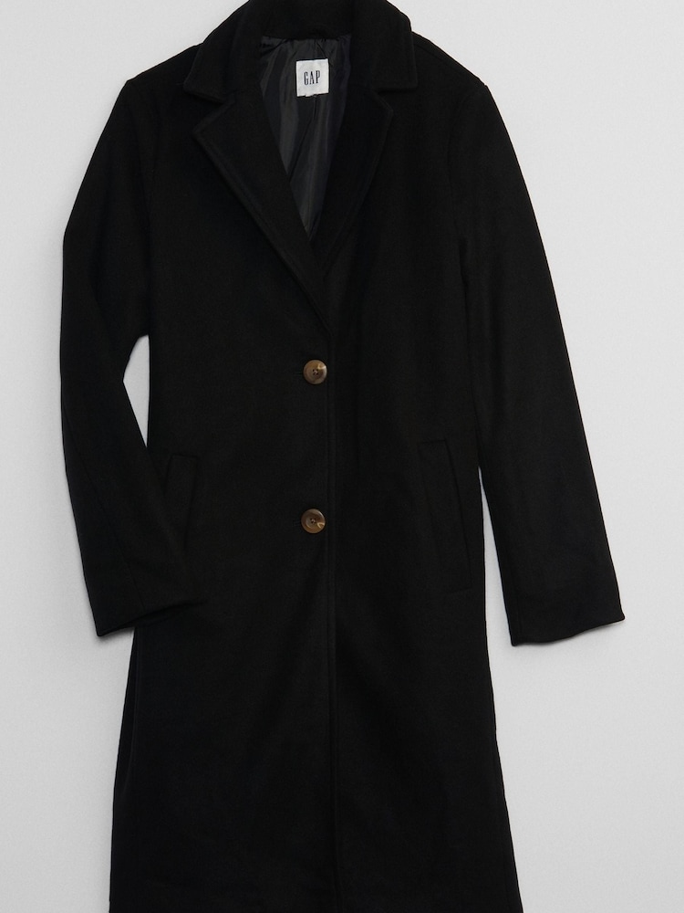 Gap Black Long Topcoat - Image 1 of 3