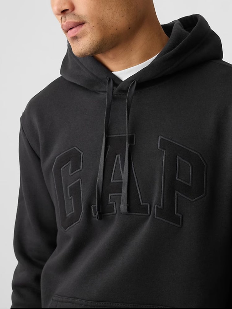 Gap Black Pullover Arch Logo Hoodie - Image 2 of 4