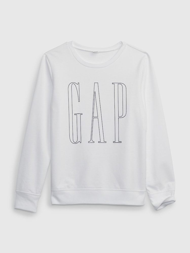 Gap White Logo Crew Neck Sweatshirt - Image 1 of 1