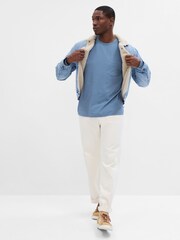 Gap Blue Relaxed Long-Sleeve Pocket T-Shirt - Image 1 of 1
