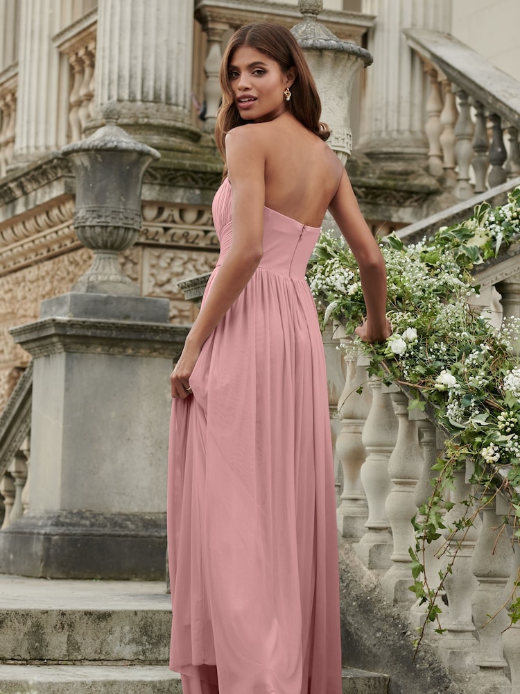 rožnata - Lipsy družica Bella Multiway Bandeau Bridesmaid Obleka - Slika 2 iz 3