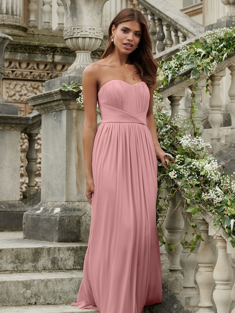 rožnata - Lipsy družica Bella Multiway Bandeau Bridesmaid Obleka - Slika 3 iz 3
