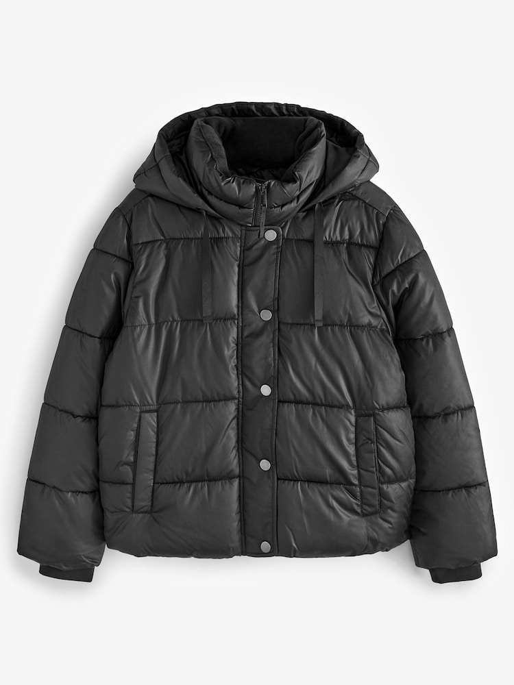 Gap Black Short Puffer Coat - Image 1 of 5