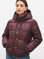 Gap Purple Short Puffer Coat - Image 1 of 4