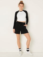 Victoria's Secret PINK Pure Black Fleece Lounge High Waist Short - Image 3 of 4