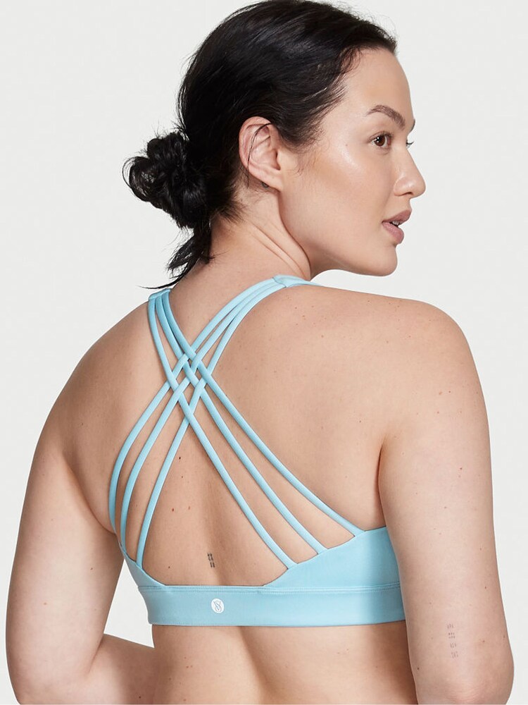 Victoria's Secret Victoria Blue Smooth Strappy Back Non Wired Minimum Impact Sports Bra - Image 2 of 4