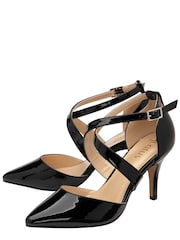 Lotus Footwear Black Patent Court Shoe - Image 2 of 4