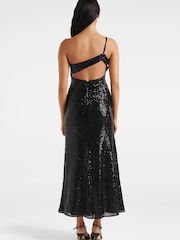 Forever New Black Carolyn Sequin Asymmetrical Gown - Image 4 of 4