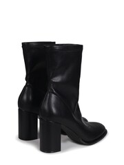 Linzi Black Bluebell Sock Style Ankle Boot With Block Heel - Image 4 of 4