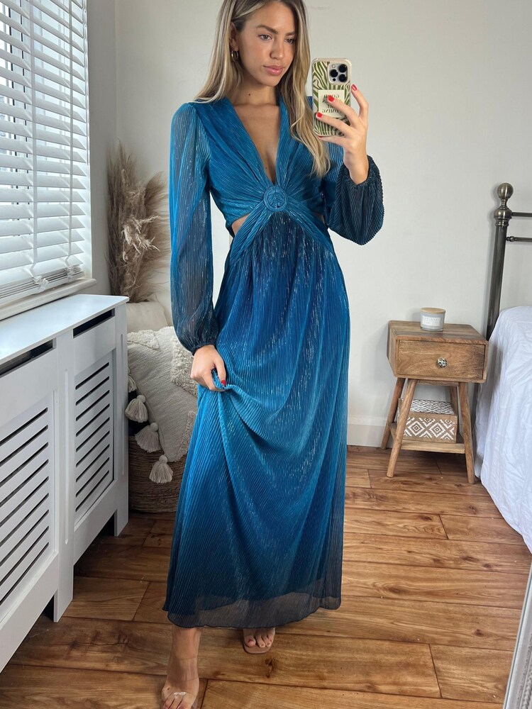Style Cheat Blue Tami Cut Out Maxi Dress - Image 1 of 4